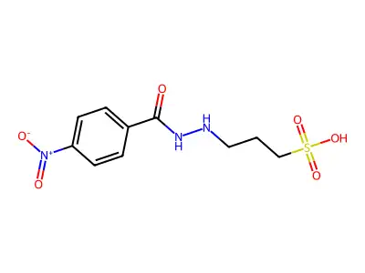 3-(2-(4-Nitrobenzoyl)hydrazinyl)propane-1-sulfonic acid structure