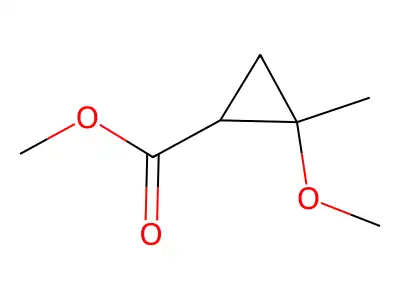 Methyl 2-methoxy-2-methylcyclopropane-1-carboxylate structure