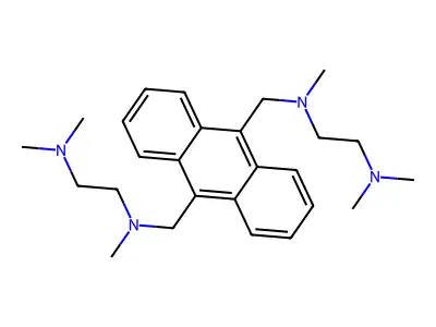 9,10-Bis[N-[2-(dimethylamino)ethyl]methylaminomethyl]anthracene structure