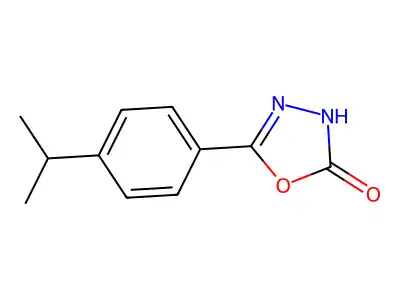 5-(4-isopropylphenyl)-1,3,4-oxadiazol-2(3H)-one structure