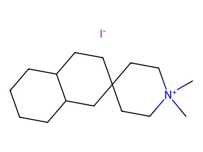Spiro(naphthalene-2(1H),4'-piperidinium), octahydro-1',1'-dimethyl-, iodide structure