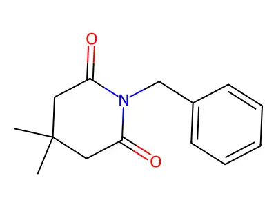 1-Benzyl-4,4-dimethylpiperidine-2,6-dione structure