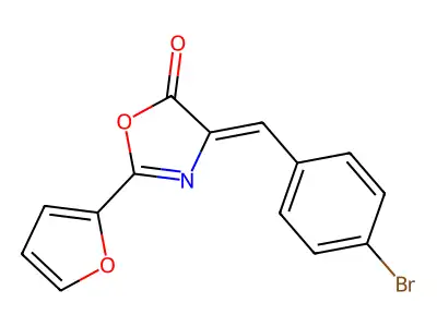 (4Z)-4-[(4-Bromophenyl)methylidene]-2-(furan-2-yl)-4,5-dihydro-1,3-oxazol-5-one structure