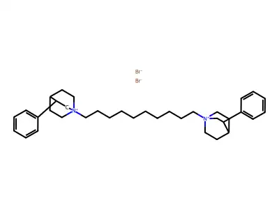 Quinuclidinium, 1,1'-decamethylenebis(3-phenyl-, dibromide structure