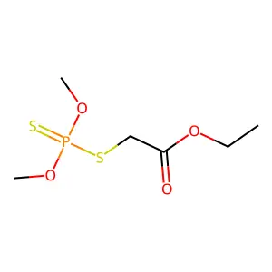 Acetic acid, ((dimethoxyphosphinothioyl)thio)-, ethyl ester structure
