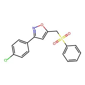 3-(4-Chlorophenyl)-5-[(phenylsulfonyl)methyl]isoxazole structure