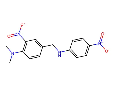 Benzenemethanamine, 4-(dimethylamino)-3-nitro-N-(4-nitrophenyl)- structure