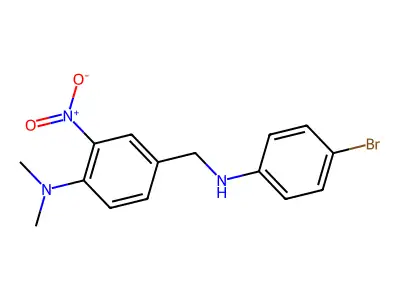 Benzenemethanamine, N-(4-bromophenyl)-4-(dimethylamino)-3-nitro- structure