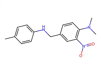 Benzenemethanamine, 4-(dimethylamino)-N-(4-methylphenyl)-3-nitro- structure