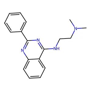 N(1),N(1)-Dimethyl-N(2)-(2-phenyl-4-quinazolinyl)-1,2-ethanediamine structure