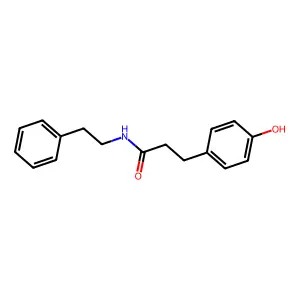 4-Hydroxy-N-(2-phenylethyl)benzenepropanamide structure