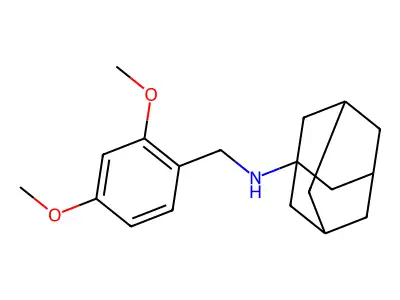 N-[(2,4-dimethoxyphenyl)methyl]adamantan-1-amine structure