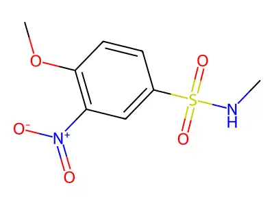 4-methoxy-N-methyl-3-nitrobenzenesulfonamide structure