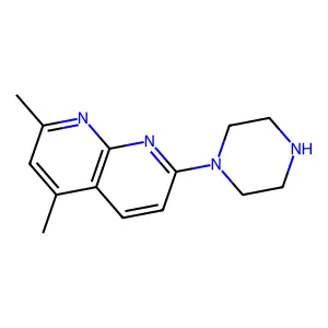 2,4-Dimethyl-7-piperazin-1-yl-1,8-naphthyridine structure