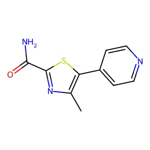 4-甲基-5-(4-吡啶基)噻唑-2-甲酰胺 structure