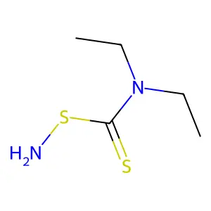 Thiohydroxylamine, S-[(diethylamino)thioxomethyl]- structure