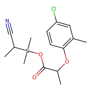 Propanoic Acid, 2-(4-chloro-2-methylphenoxy)-, (1-cyanoethyl)dimethylsilyl Ester structure