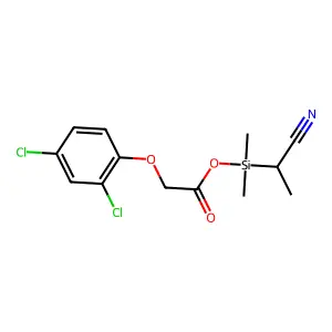 Acetic Acid, (2,4-dichlorophenoxy)-, (1-cyanoethyl)dimethylsilyl Ester structure