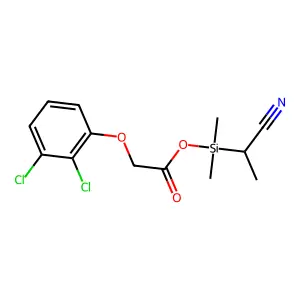 Acetic Acid, (2,3-dichlorophenoxy)-, (1-cyanoethyl)dimethylsilyl Ester structure