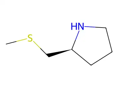 2-[(Methylsulfanyl)methyl]pyrrolidine structure
