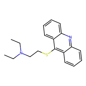 9-Diethylaminoethylthioacridine structure