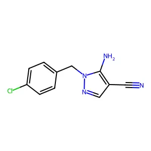 5-Amino-1-[(4-chlorophenyl)methyl]-1H-pyrazole-4-carbonitrile structure
