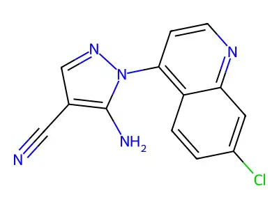 5-Amino-1-(7-chloro-4-quinolinyl)-1h-pyrazole-4-carbonitrile structure