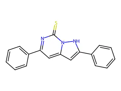 2,5-Diphenyl-7-thiopyrazolo<1,5-c>pyrimidine structure
