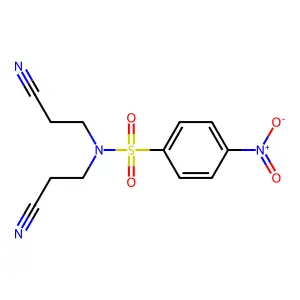 N,N-bis(2-cyanoethyl)-4-nitrobenzenesulfonamide structure