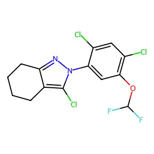 2h-indazole, 3-chloro-2-(2,4-dichloro-5-(difluoromethoxy)phenyl)-4,5,6,7-tetrahydro- structure