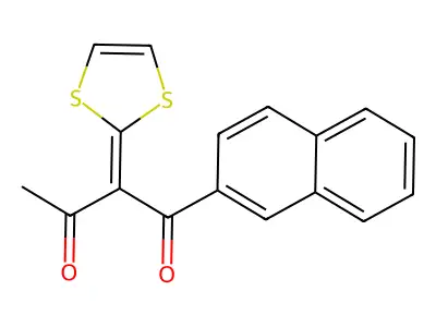1,3-Butanedione, 2-(1,3-dithiol-2-ylidene)-1-(2-naphthalenyl)- structure