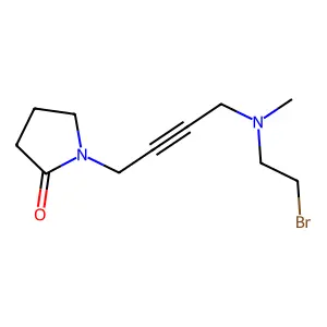 N-(4-((2-bromoethyl)methylamino)-2-butynyl)-2-pyrrolidone structure