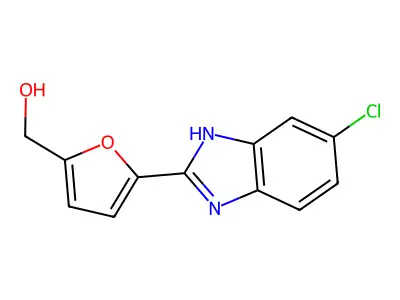 Furfuryl alcohol, 5-(5-chloro-2-benzimidazolyl)- structure