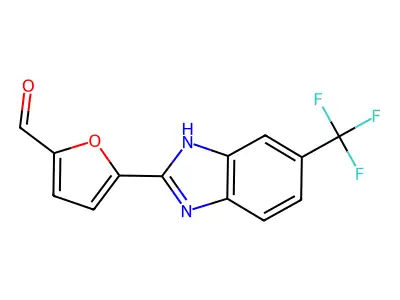 2-Furaldehyde, 5-(5-(trifluoromethyl)-2-benzimidazolyl)- structure