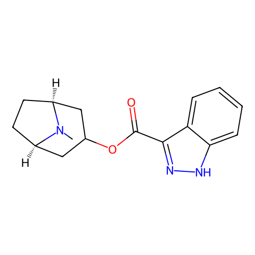 [(1R,5S)-8-methyl-8-azabicyclo[3.2.1]octan-3-yl] 1H-indazole-3-carboxylate structure
