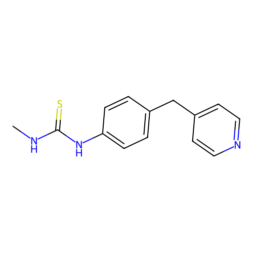 1-Methyl-3-[4-(pyridin-4-ylmethyl)phenyl]thiourea structure