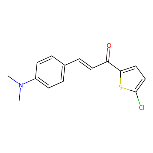 (E)-1-(5-chlorothiophen-2-yl)-3-(4-(dimethylamino)phenyl)prop-2-en-1-one structure
