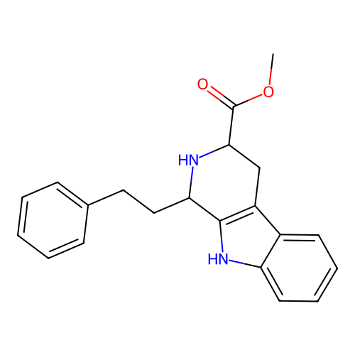 methyl 1-phenethyl-2,3,4,9-tetrahydro-1H-pyrido[3,4-b]indole-3-carboxylate structure