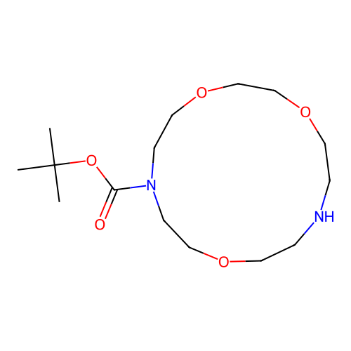 Tert-butyl 1,4,10-trioxa-7,13-diazacyclopentadecane-7-carboxylate structure