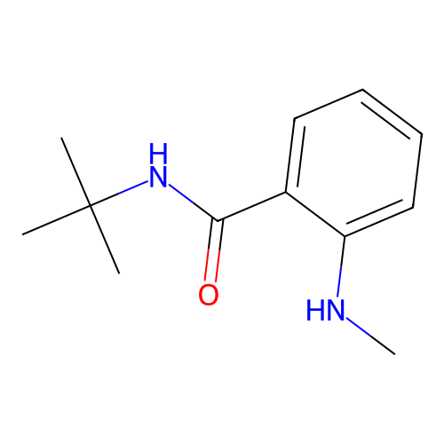 N-tert-butyl-2-(methylamino)benzamide structure