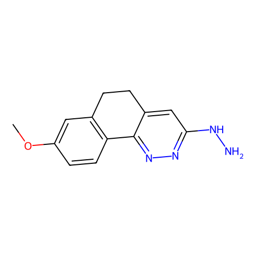3-Hydrazinyl-5,6-dihydro-8-methoxybenzo[h]cinnoline structure