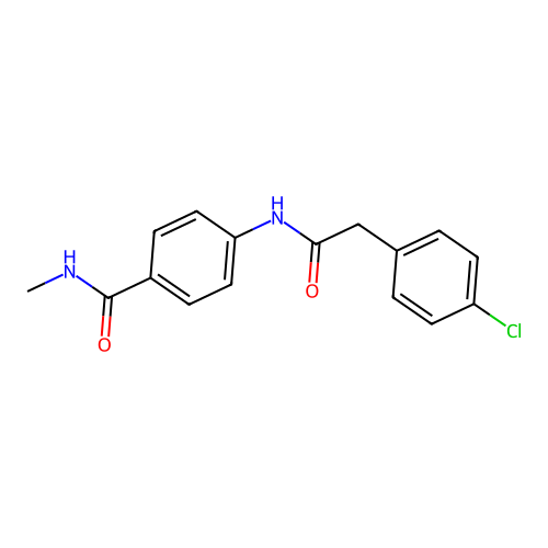 4-{[(4-chlorophenyl)acetyl]amino}-N-methylbenzamide structure