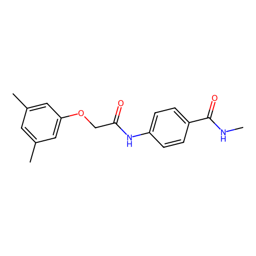 4-{[(3,5-dimethylphenoxy)acetyl]amino}-N-methylbenzamide structure