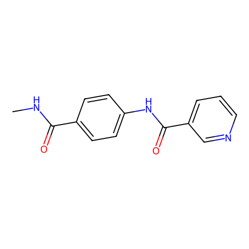 N-{4-[(methylamino)carbonyl]phenyl}nicotinamide structure