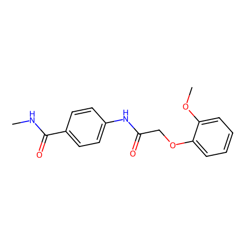 4-{[(2-methoxyphenoxy)acetyl]amino}-N-methylbenzamide structure