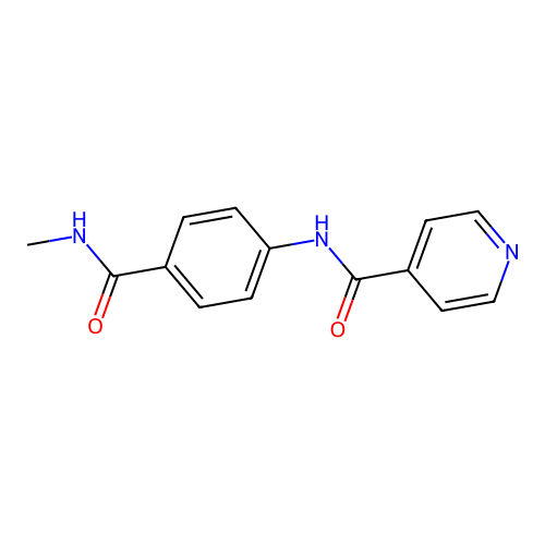 N-{4-[(methylamino)carbonyl]phenyl}isonicotinamide structure