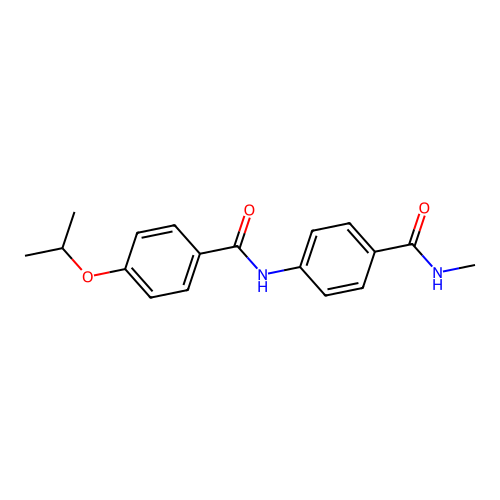 4-isopropoxy-N-{4-[(methylamino)carbonyl]phenyl}benzamide structure