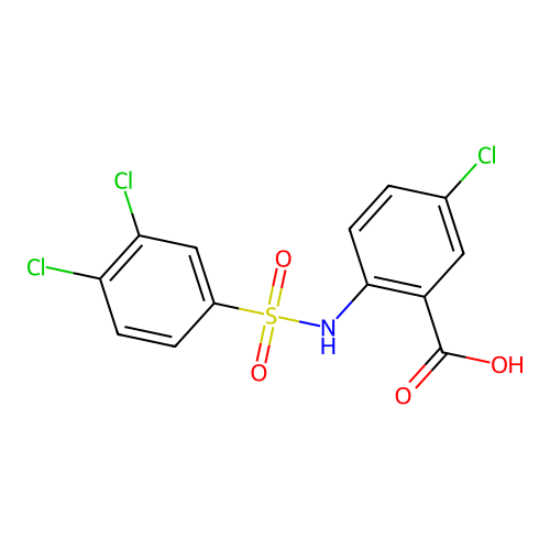 5-Chloro-2-[(3,4-dichlorophenyl)sulfonylamino]benzoic acid structure