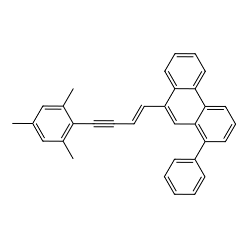 9-(4-Mesityl-1-buten-3-ynyl)-1-phenylphenanthrene structure