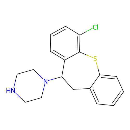 1-(1-Chloro-5,6-dihydrobenzo[b][1]benzothiepin-5-yl)piperazine structure